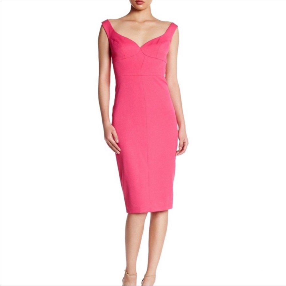 Black Halo ‘Ally’ Sweetheart V-Neck Sheath Dress Size 2